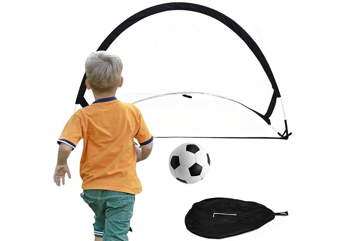 Portable Pop Up Soccer Goal Set with 3 Ground Pegs and Storage Bag