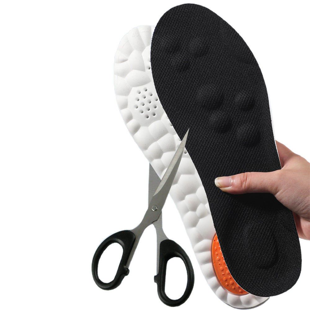 Pair of 4D Cloud-Soft Cushioning Insoles-Black