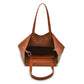 PU Leather Oversized Tote Bag with Internal Cosmetic Bag