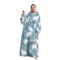 Extra Long Hoodie Wearable Blanket With Big Pocket for Adults