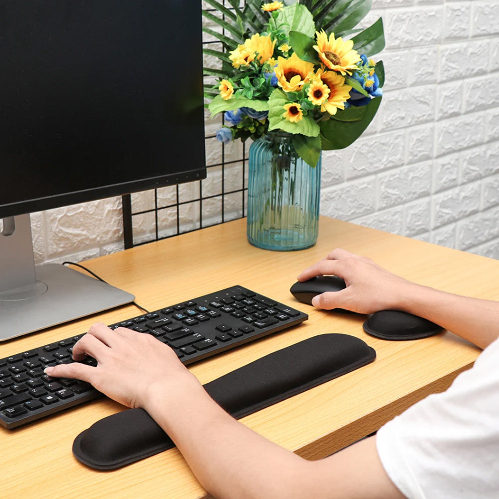 Ergonomic Keyboard Wrist Rest Pad & Mouse Pad Set