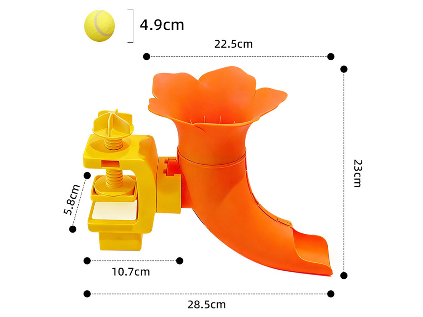 Interactive Dog Ball Launcher with Table Clamp Dog Training Toy for Indoor Fetch Games