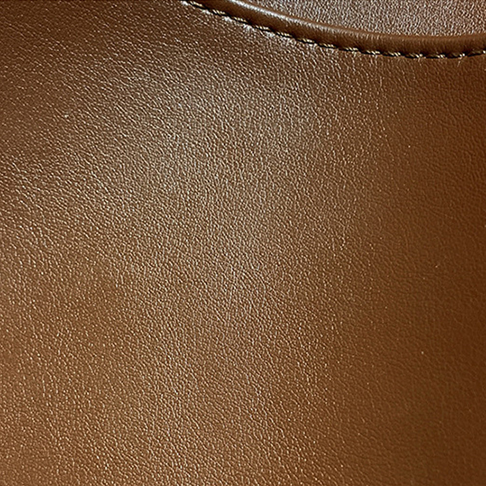 Solid Color PU Leather Shoulder Bag Large Capacity Tote Bag