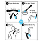 Lotion Applicator with Handle for Back Foldable Body Massage Tool