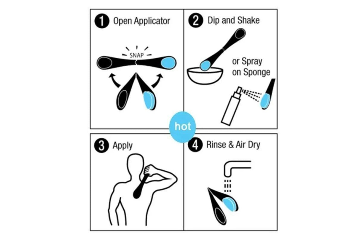 Lotion Applicator with Handle for Back Foldable Body Massage Tool