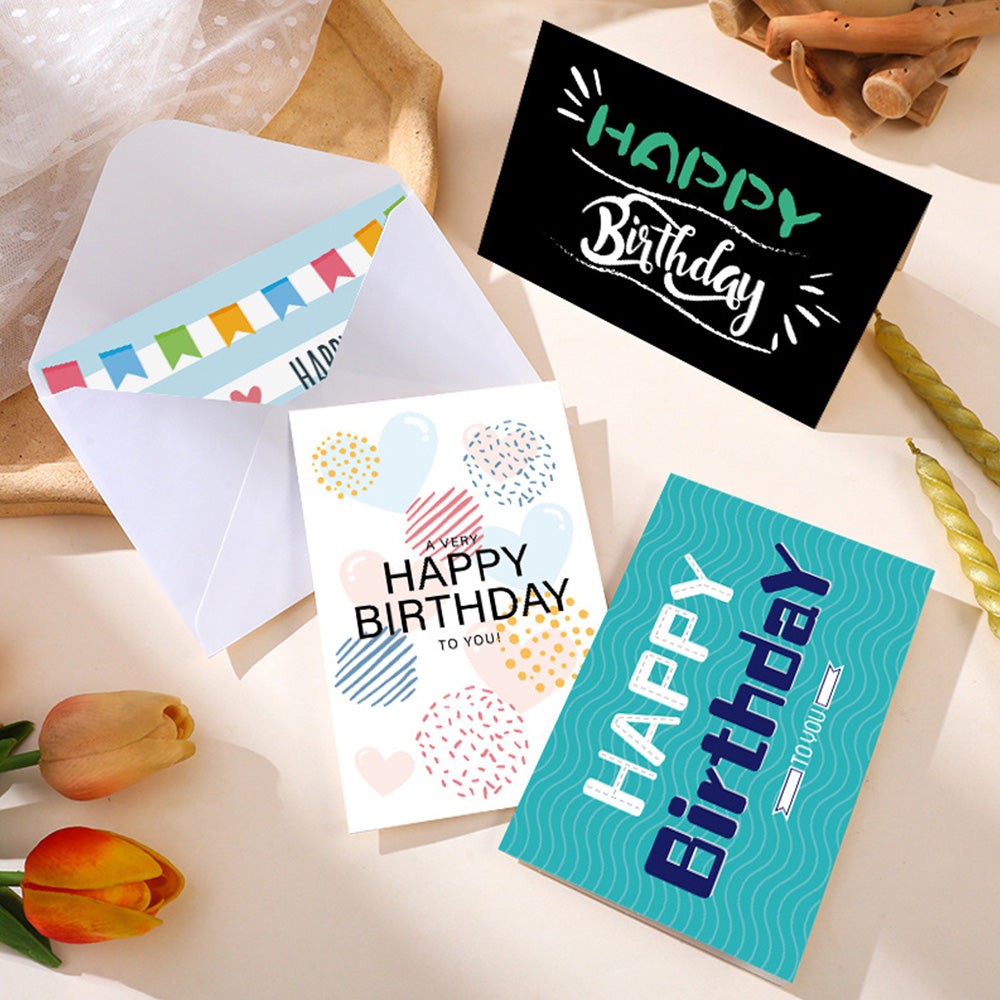 24 Pack Unique Birthday Cards Happy Birthday Card Bulk with Envelopes and Stickers