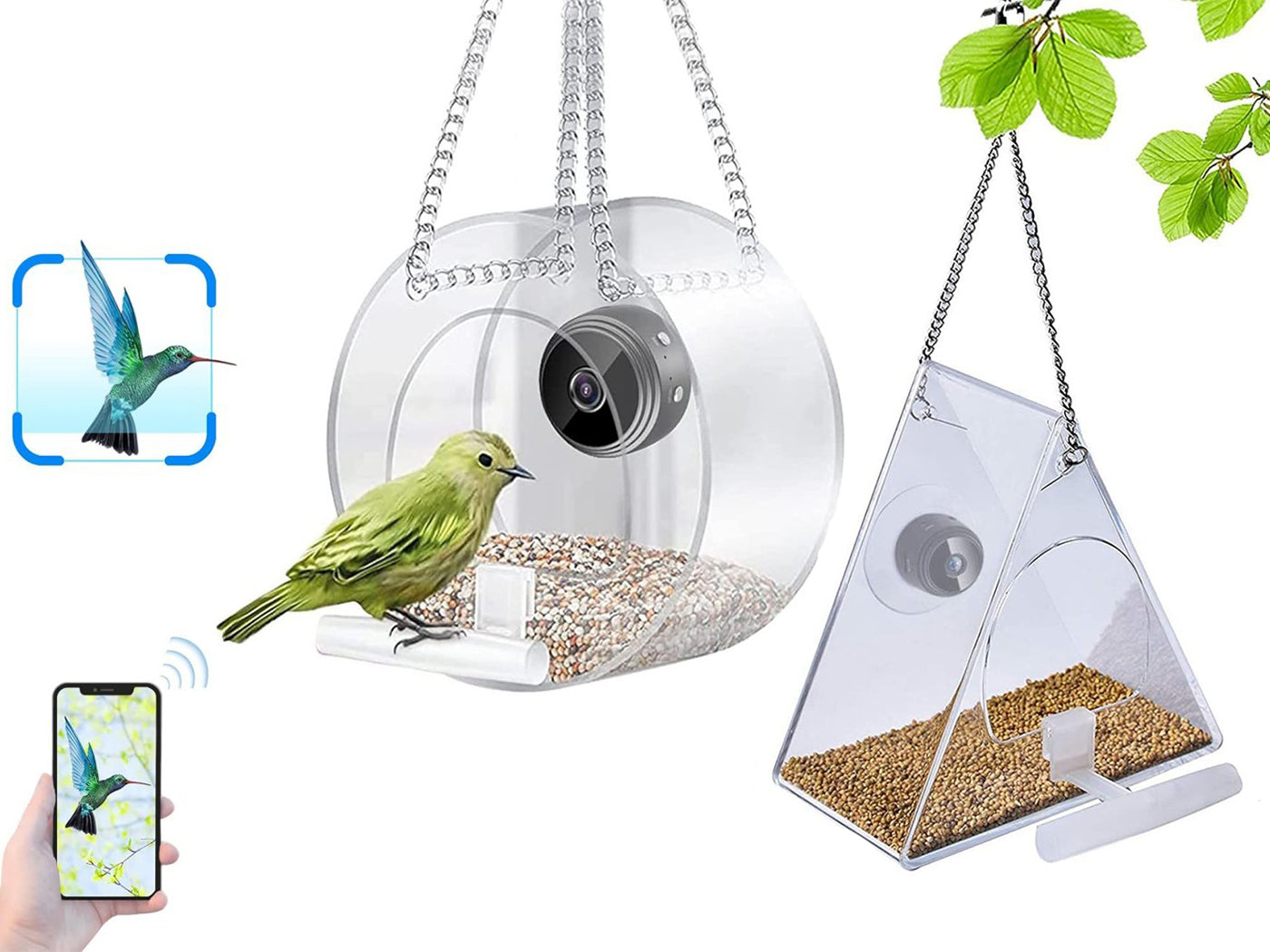 Smart WiFi Bird Feeder with 720P Camera for Real-Time Monitoring
