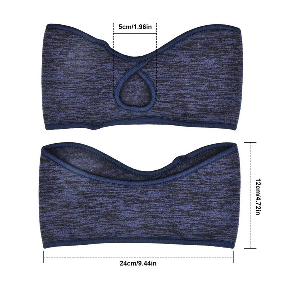 Two Fleece Ear Warmer Headbands with Ponytail Hole-Style 1