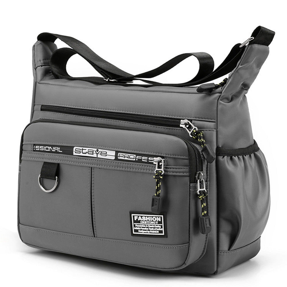 Multi-Pocket Men's Crossbody Shoulder Bag for Outdoor Travel and Commuting