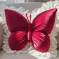 Butterfly Shape Throw Pillow with Lace Ruffle Trim Decorative Cushion Home Decor Cushion Butterfly Velvet Throw Pillow