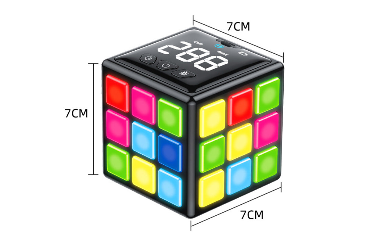 Rechargeable Game Handheld Cube 15 Fun Brain and Memory Games with Score Screen for Teens