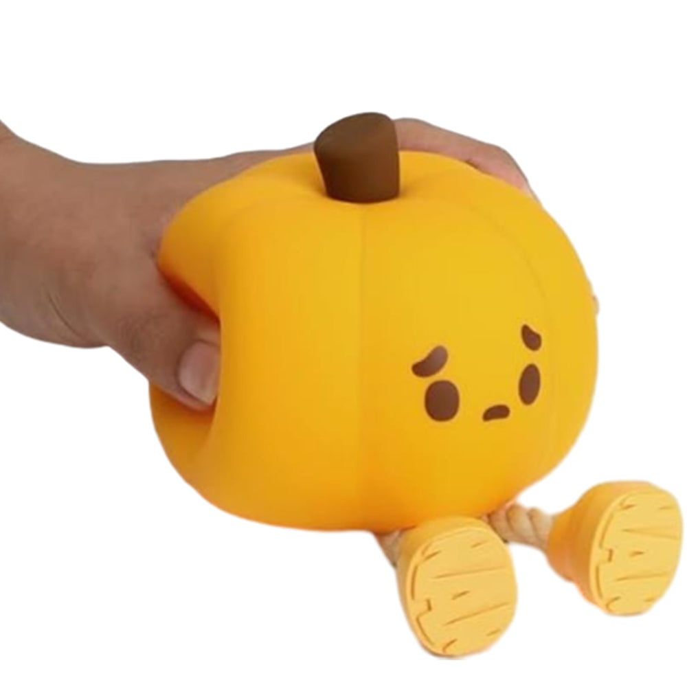 9.5x9.5x8.4cm Cute Pumpkin Silicone Night Light Sensory Interactive Night Light