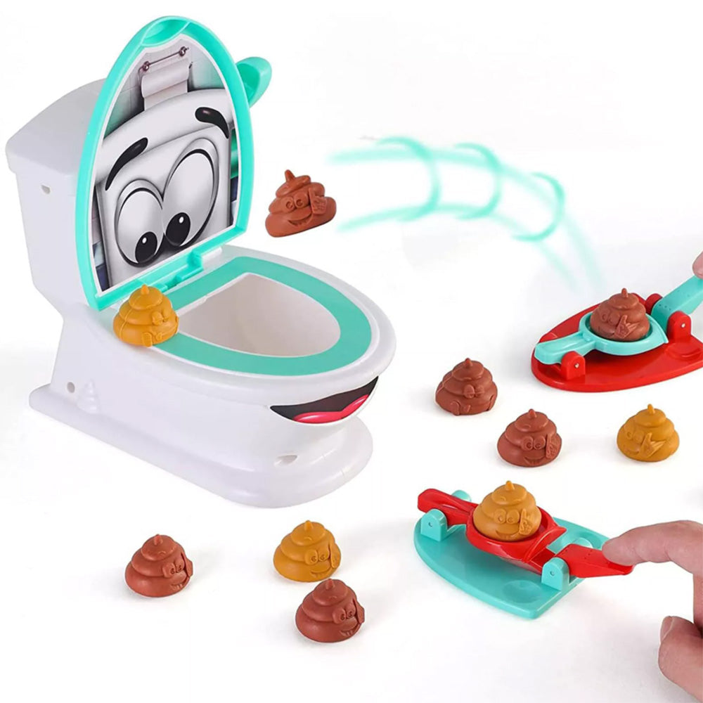 2Pcs Funny Family Poop Shoot The Toilet Toy Poop Shoot Game Toy