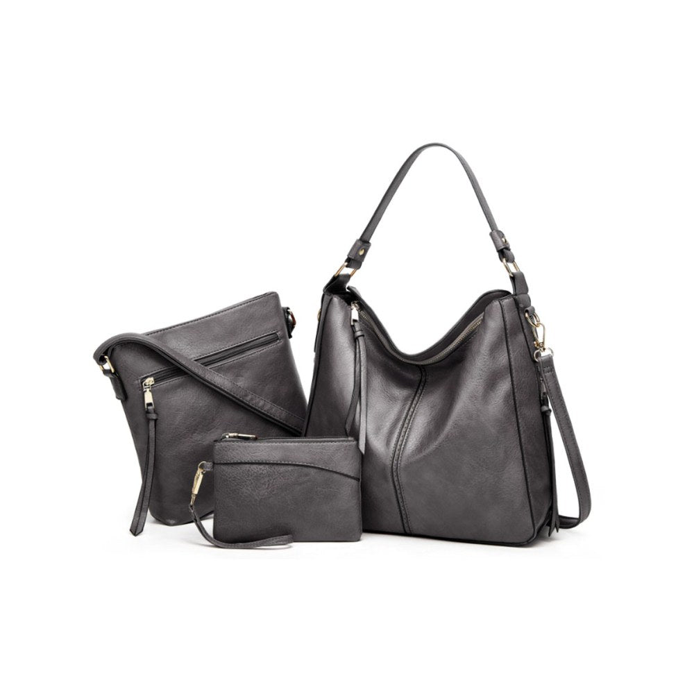 Leather Handbags Shoulder Bag and Purse Set for Women Gifts