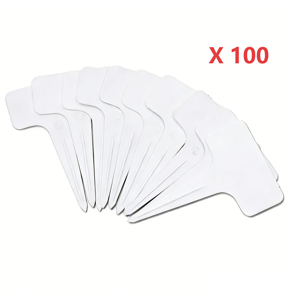 100 Pack T-Type Plastic Plant Labels Pot Marker Garden Markers Reusable
