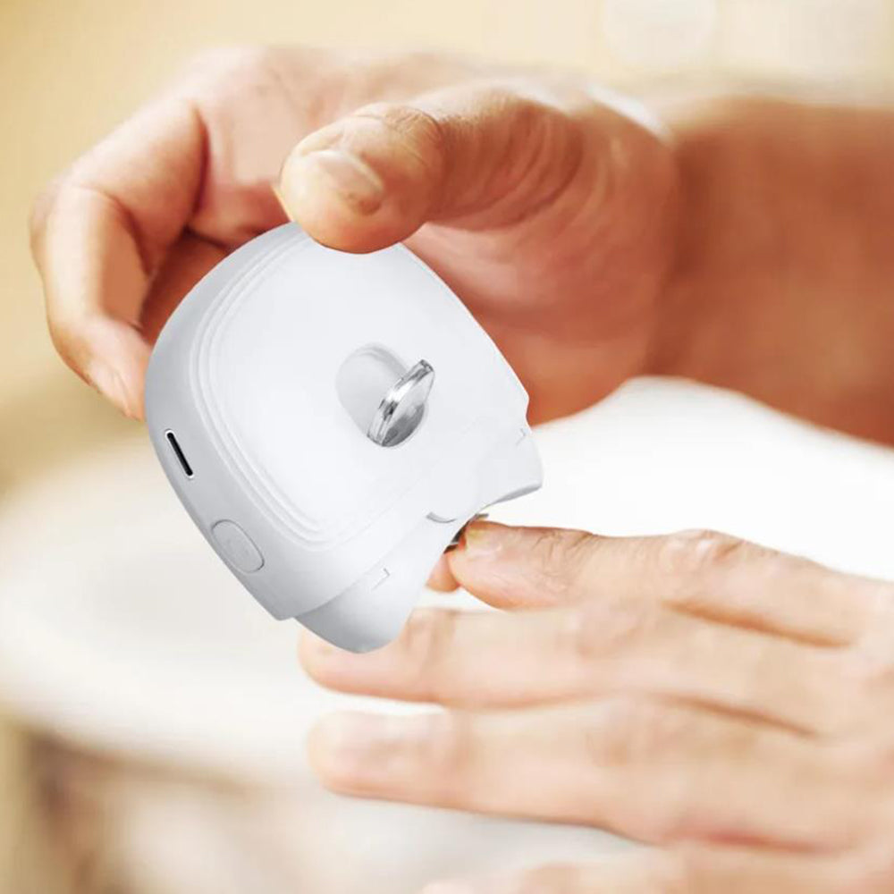 2Pcs Electric Fingernail Clipper with Light USB Rechargeable