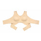 Wireless Front Closure Seamless Full Coverage Cross Back Bra for Women-Beige