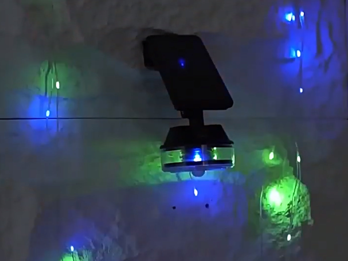 Motion Sensing Solar Wall Light with String Light
