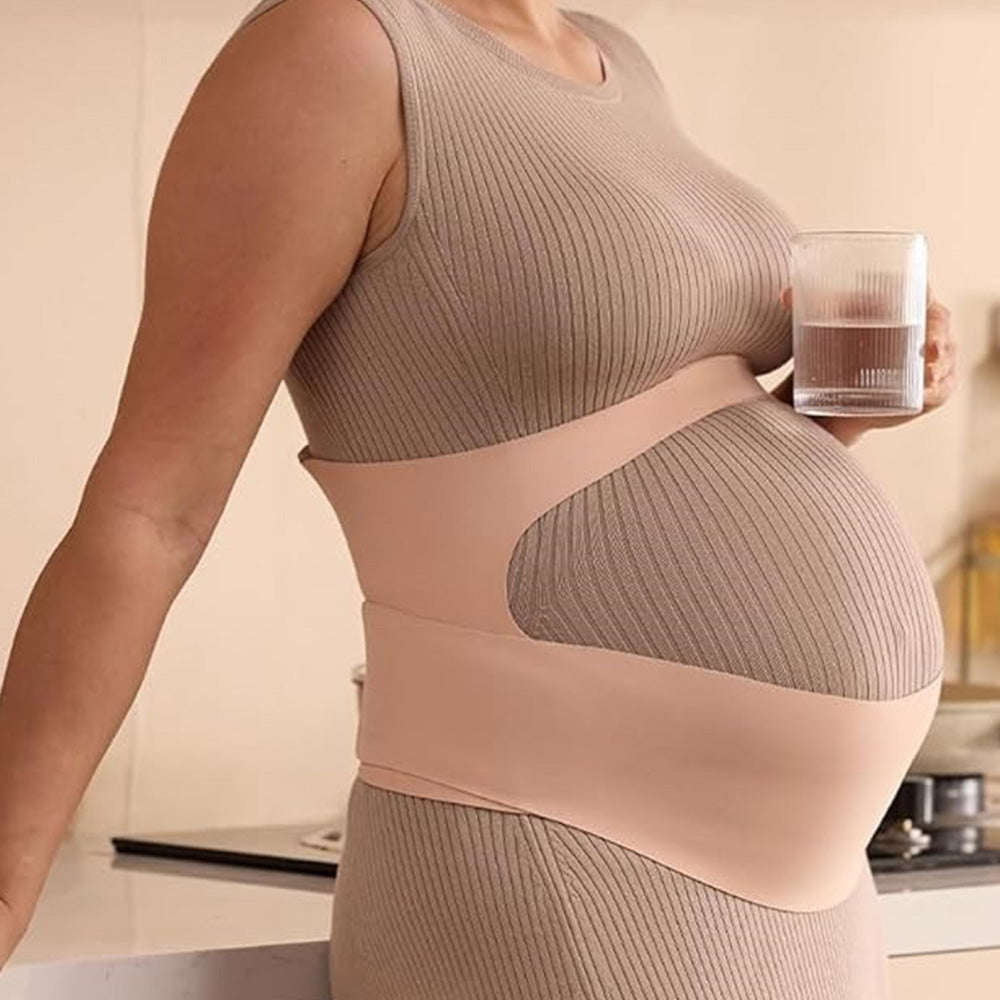 Maternity Pregnancy Belly Band Invisible Pregnancy Belt-Beige
