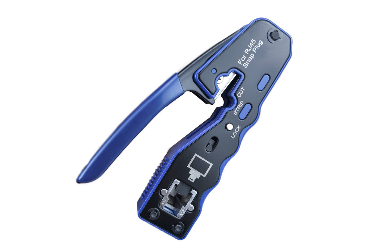 RJ45 Crimp Tool Pass Thru Ethernet Crimper for Cat5e Cat6 Cat6a 8P