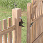 2Pcs Stainless Steel Spring Cable Pull Self-Locking Gate Latch Fit for Wooden Fence Gate