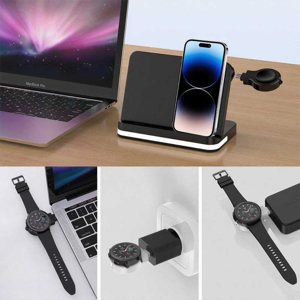 Samsung 3-in-1 Wireless Charging Station Fast Charger Stand for Phone Watch Earbuds
