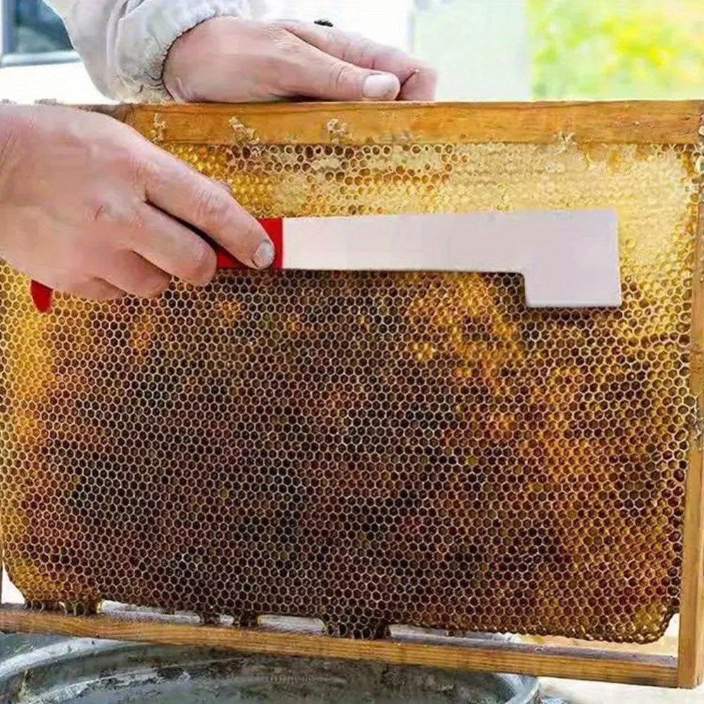2 Pack Stainless Steel J Type Bee Hive Scraper Multi Functional Beekeeping Tool for Wax Propolis