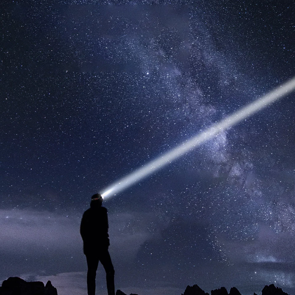 USB Rechargeable Headlamp Head Torch for Hiking Night Fishing Cycling