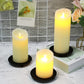 2Pcs Black Iron Plate Candle Holder Decorative Iron Pillar Candle Plate
