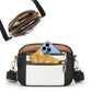 Women Shoulder Bag Cross Body Messenger Handbag with Wide Strap