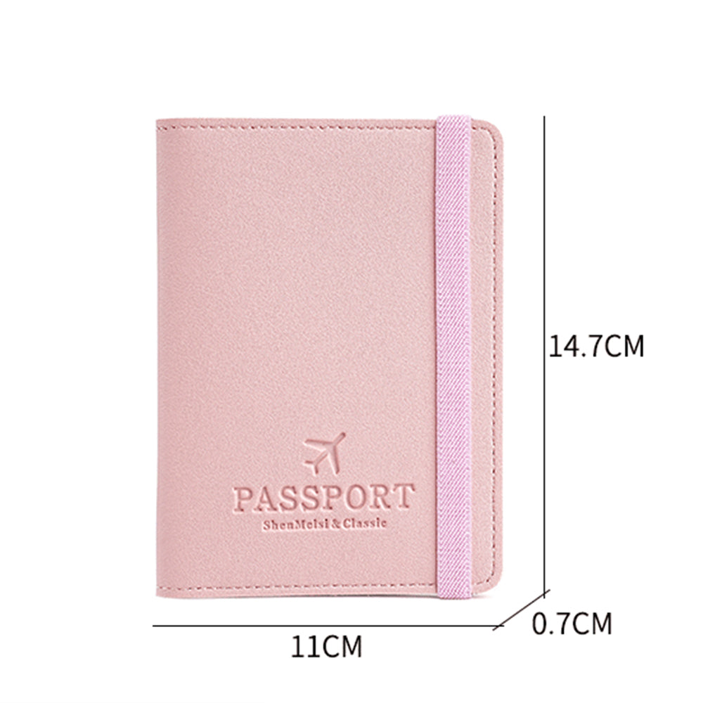 RFID Blocking Passport Holder Travel Wallet PU Leather