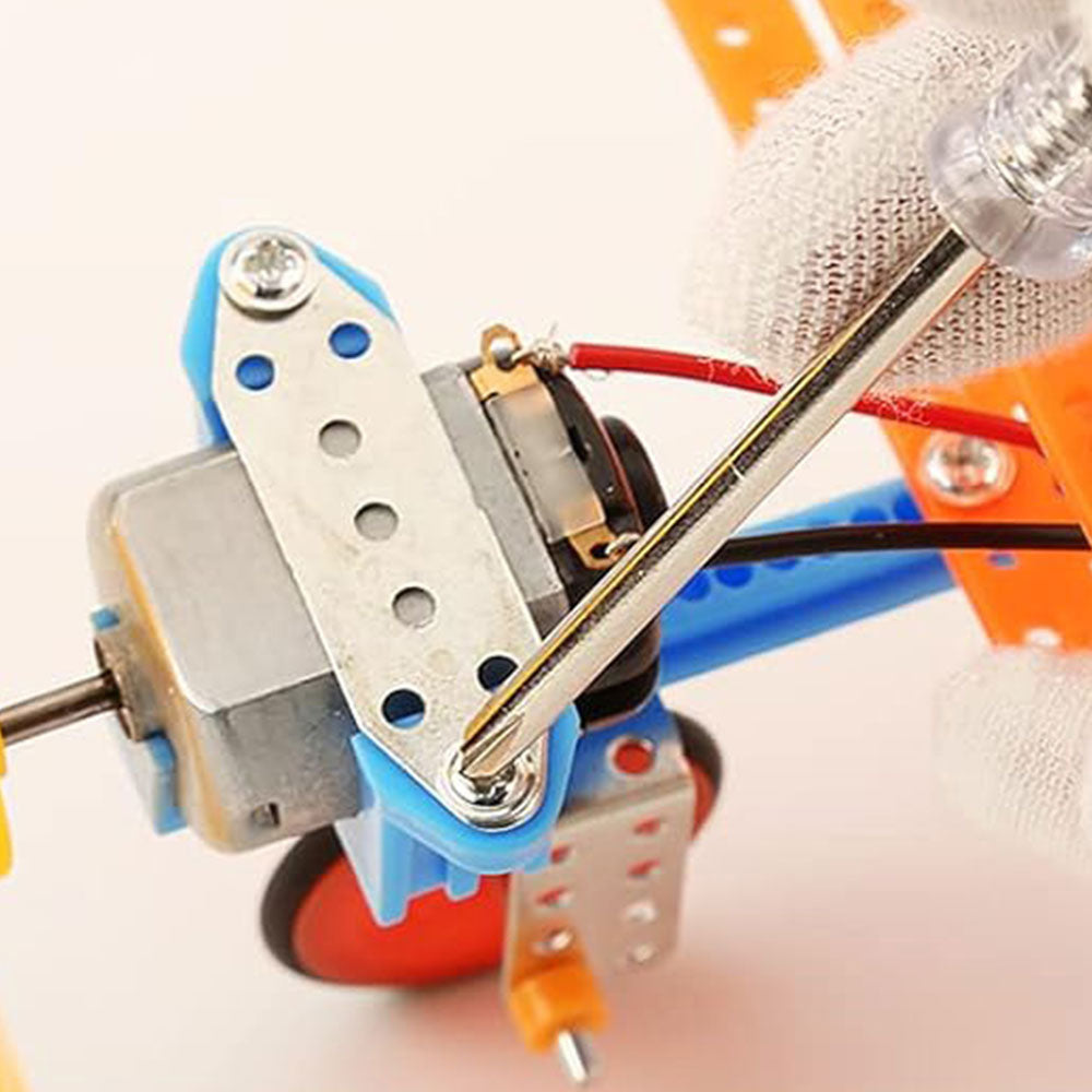 14Pcs STEM Robot Building Kits Engineering Electric Motor Kit for Learning & Fun