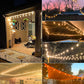2Pcs 5M 20-LED Solar Outdoor Dimmable Festoon String Light