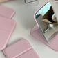 2-Pack Medium Foldable PU Leather Makeup Mirror Portable Travel Vanity Mirror