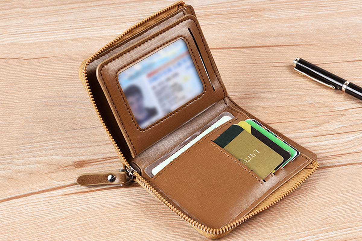 RFID Blocking PU Wallet Anti-theft Cash Credit Card Holder ID Purse