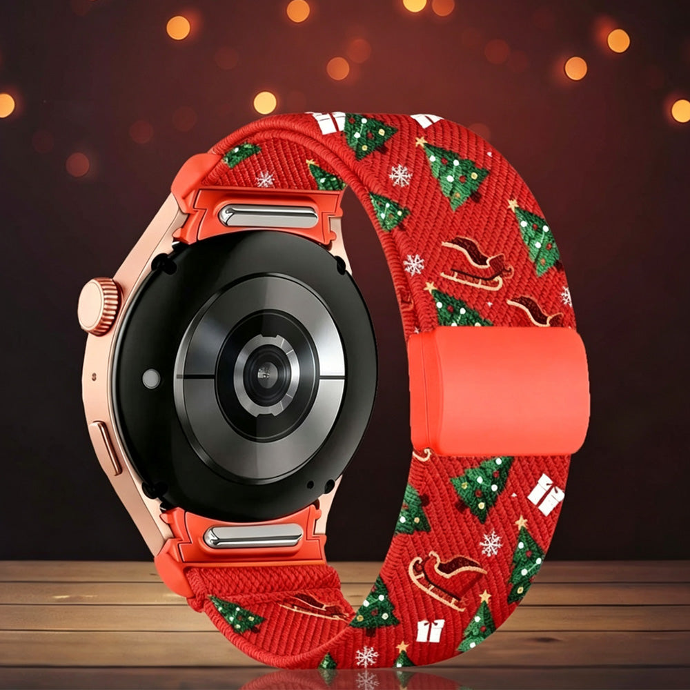 3 PCS Christmas Nylon Watch Bands Compatible with Samsung 6th Gen Quick Release