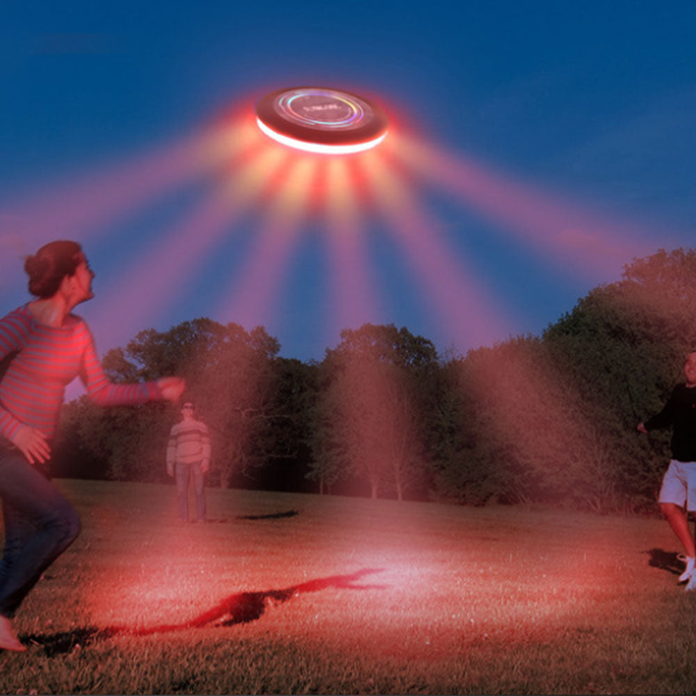 Rechargeable Light Up Flying Disc With 50 LED For Outdoor Game Beach Sport