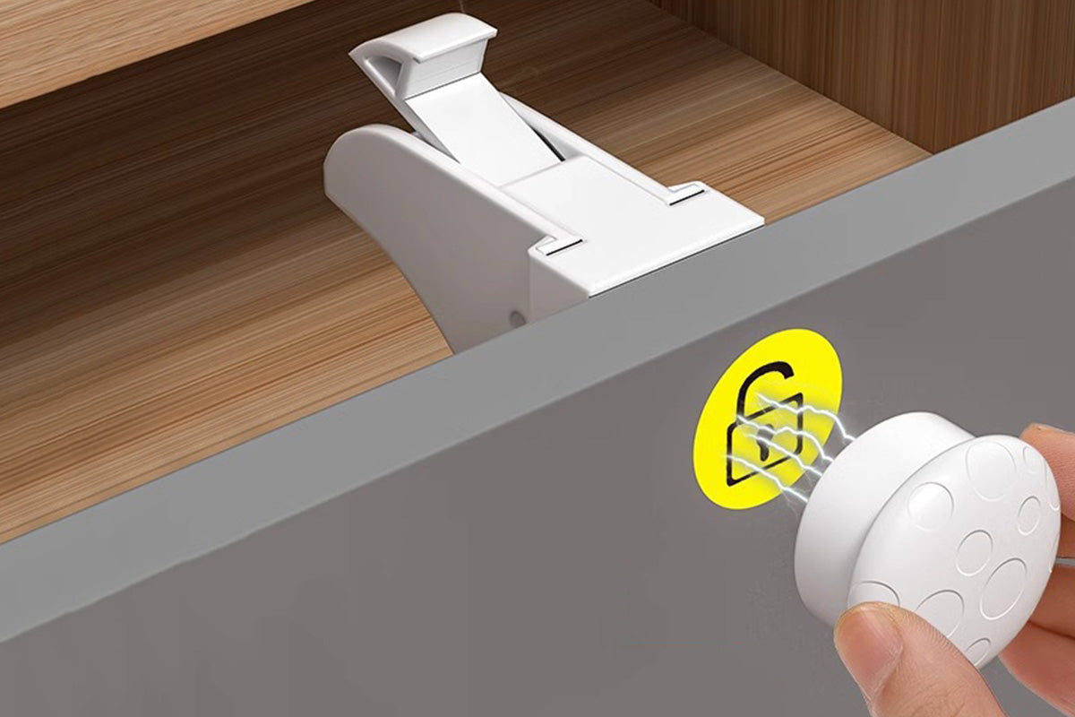 No-Drill Invisible Drawer Locks for Pet Proofing Cabinets