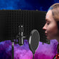 5 Panel Microphone Isolation Shield Vocal Booth Recording Sound Absorbing Foams