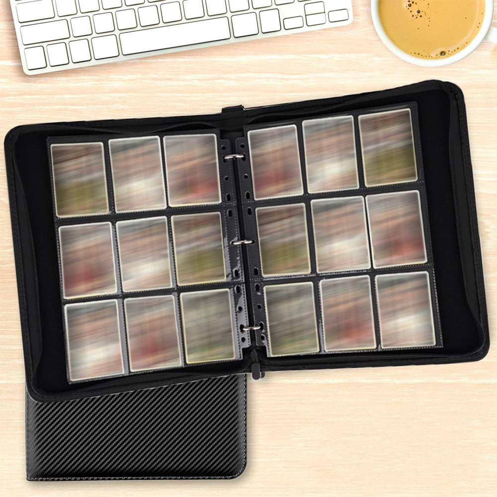 1080 Pockets Card Binder with Zipper Handle Card Holder for Sports Game Cards