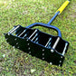Lawn Aerator Tool Manual Dethatcher with 18 Steel Tines for Garden Yard Turf