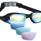 2Pcs Swimming Goggles Anti Fog No Leaking Swim Goggles for Adult Women Men