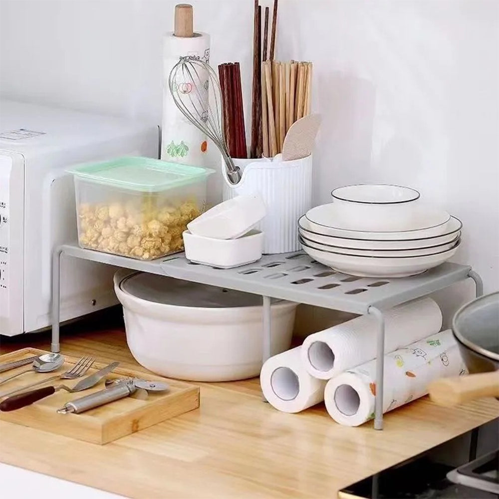 Expandable Cupboard Pantry and Home Storage Shelf Rack