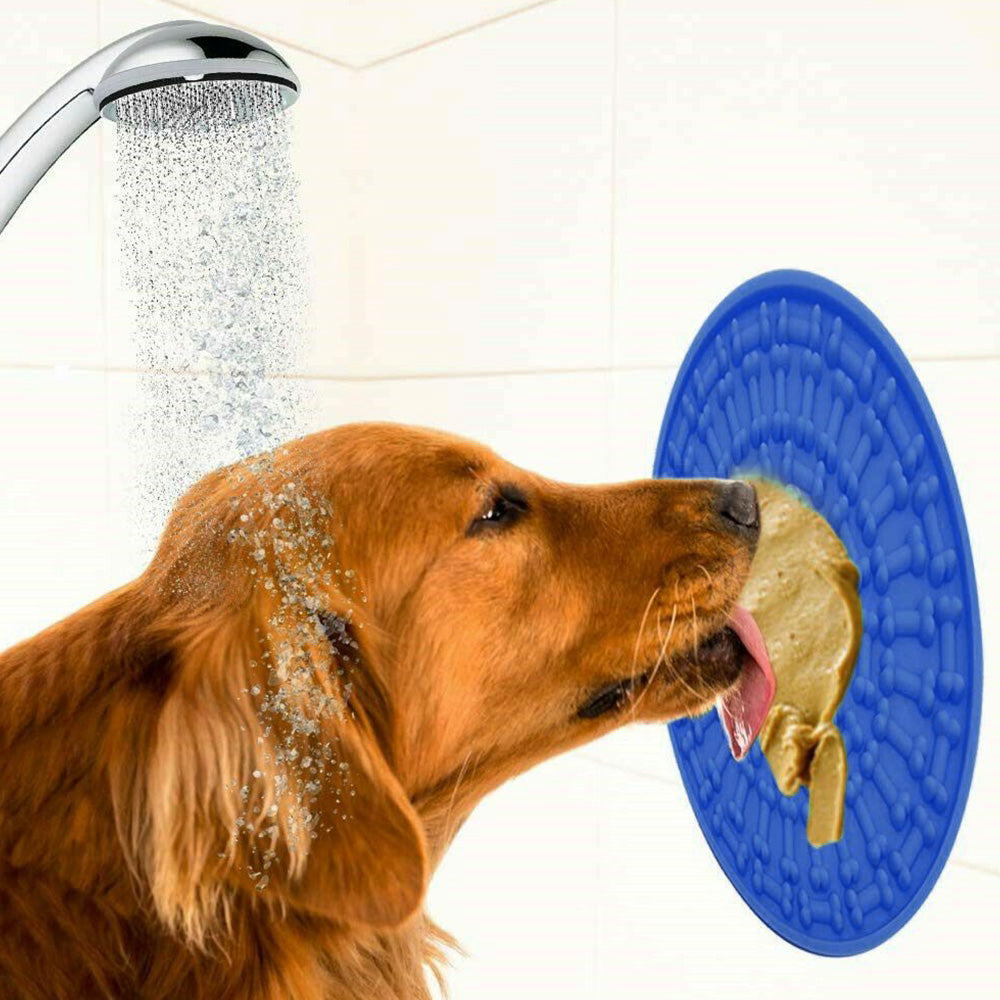 Dog Lick Pad Bath Washing Buddy Suction Grooming Pad Helper Slow Feeder Mat