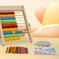 Wooden Abacus for Math with Counting Sticks Number Alphabet Cards Educational Toy