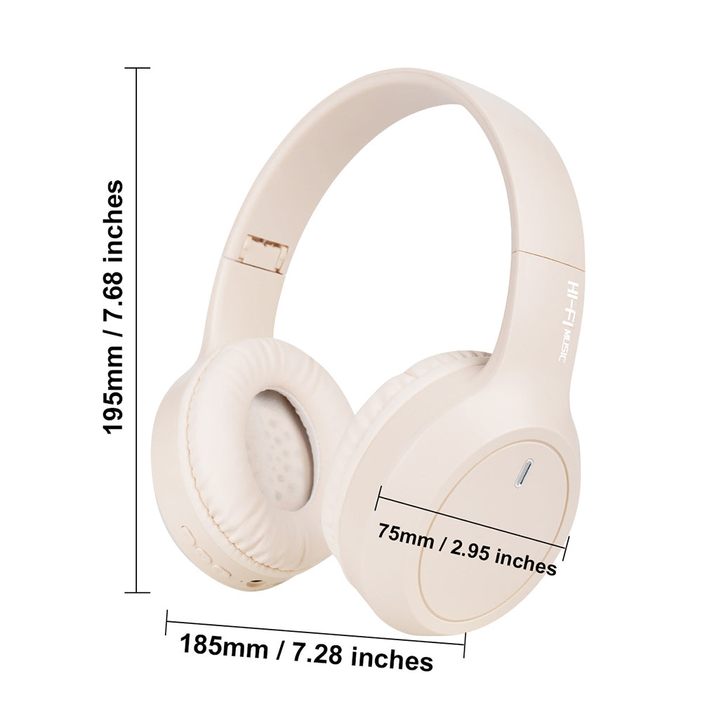 Bluetooth 5.3 Wireless Headphones Rechargeable Earphones Headset with Mic