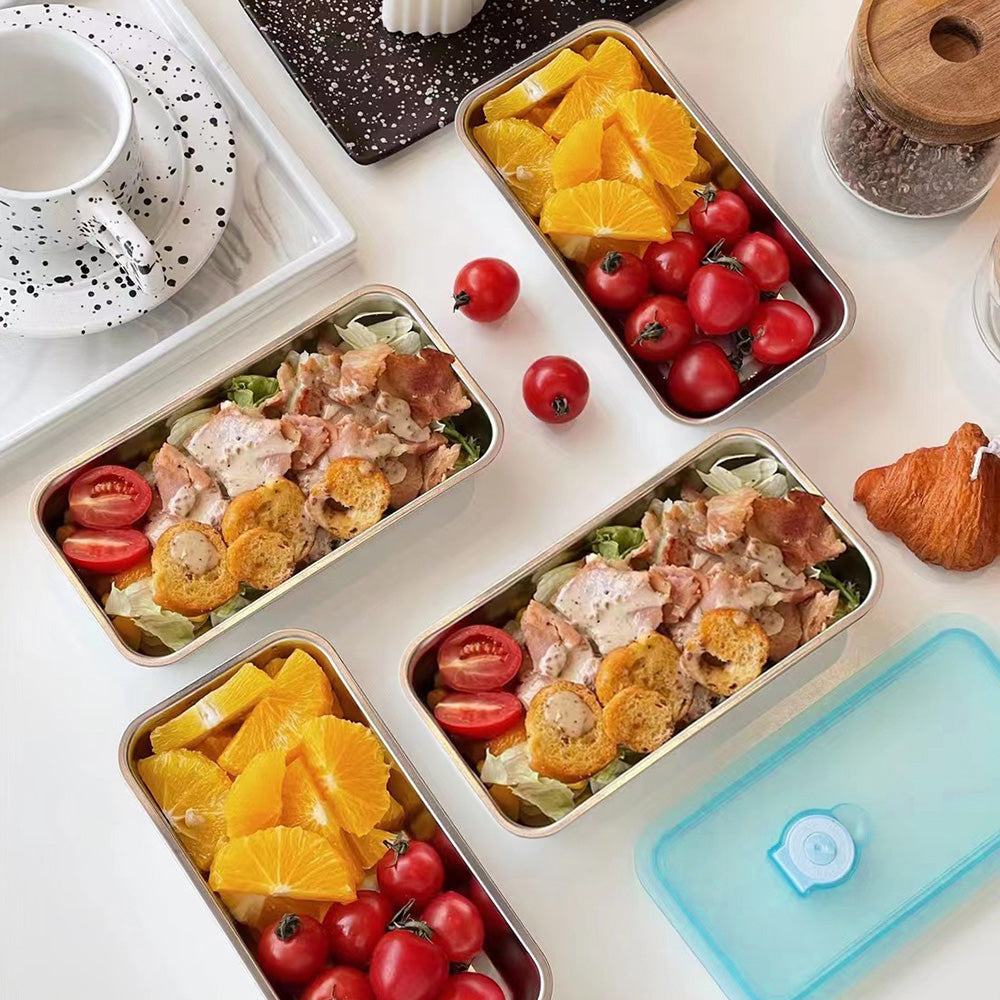 4Pcs Stainless Steel Grab and Go Snack Containers with Lids