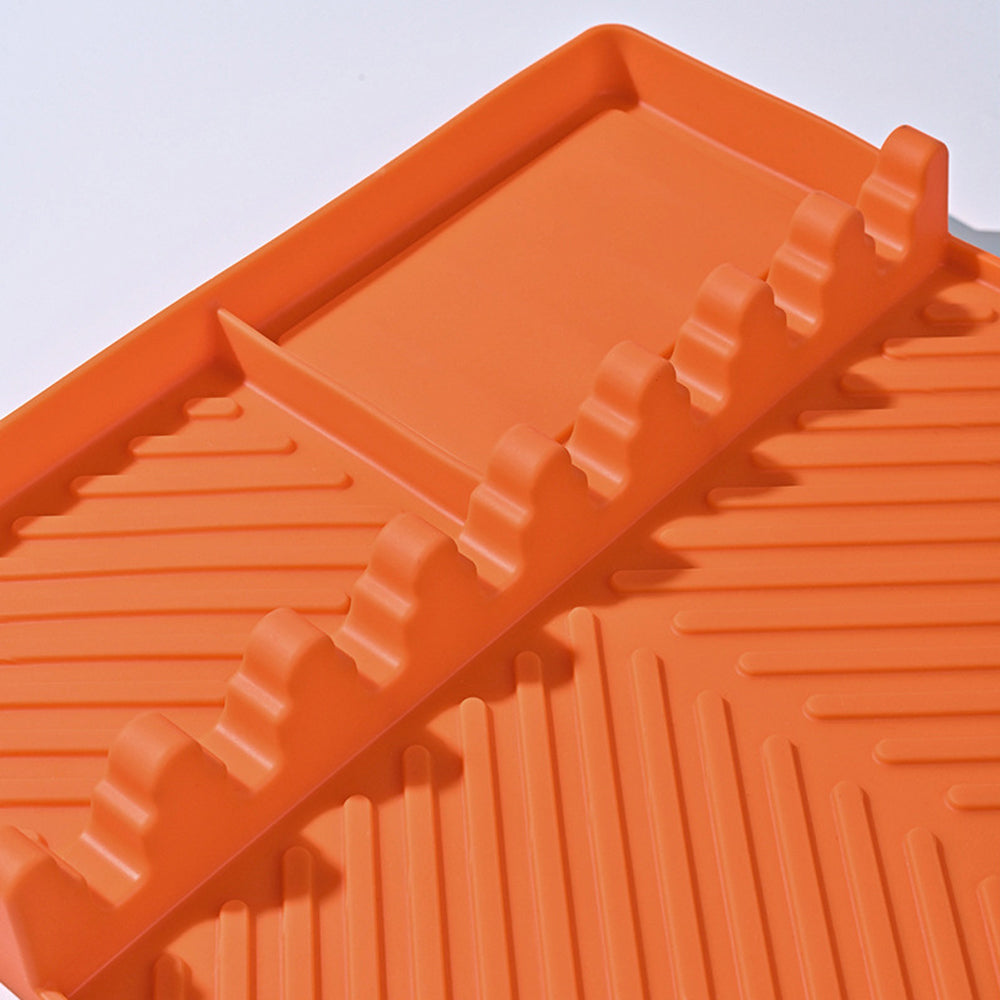 Silicone Grill Mat BBQ Griddle Tools Side Mat with Drip Pad Griddle Tools Mat