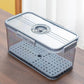 Transparent Bread Box with Timer Drainboard Lid Kitchen Storage Container for Food