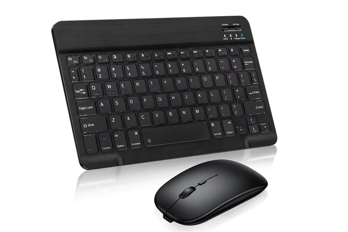 Ultra Slim Portable Wireless Bluetooth Keyboard Mouse Combo for Tablet Laptop